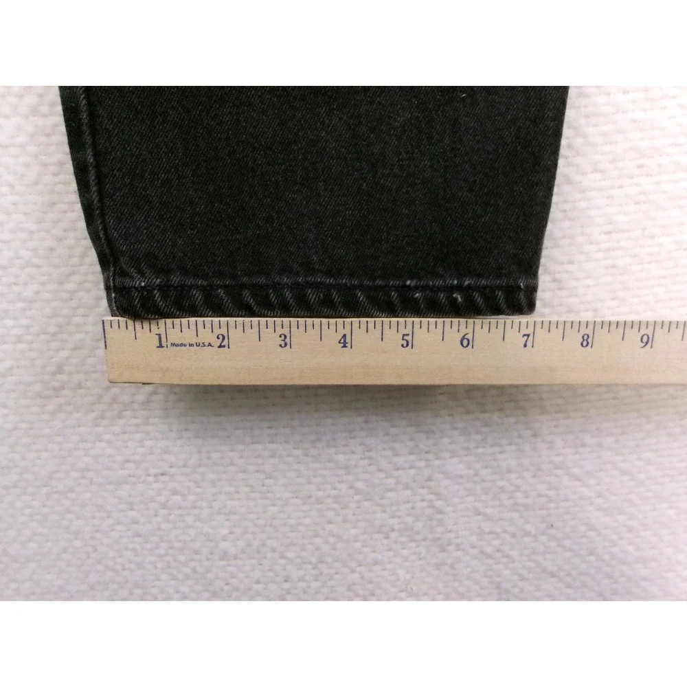 Vintage Levis 550 Relaxed Fit Black Jeans Mens 34x32 Orange Tab Made in USA 1997